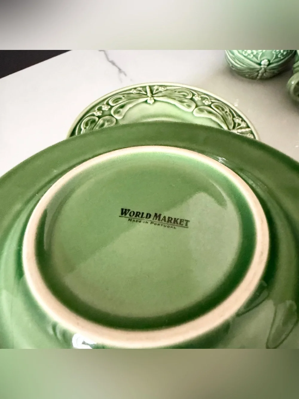 SET of 6 Dragonfly Cup & Saucers - For World Market by Bordallo Pinheiro